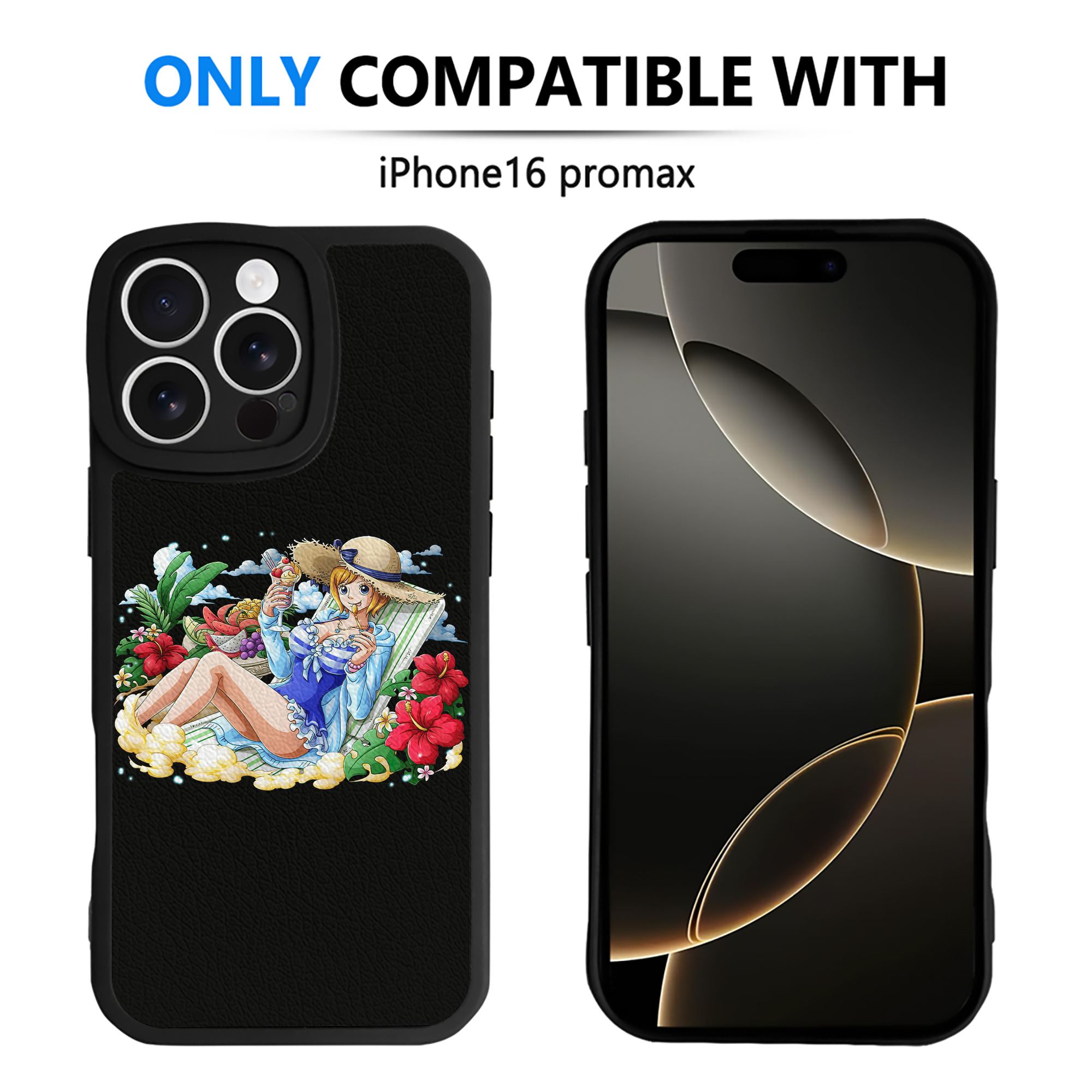 （画像用） ワンピース ナミ ONE PIECE Nami 【iPhone 16シリーズ対応】シリコンスマホケース（レザー調） 材質：シリコン
